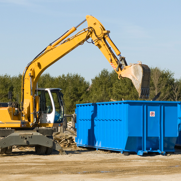 are there any restrictions on where a residential dumpster can be placed in Warnerville